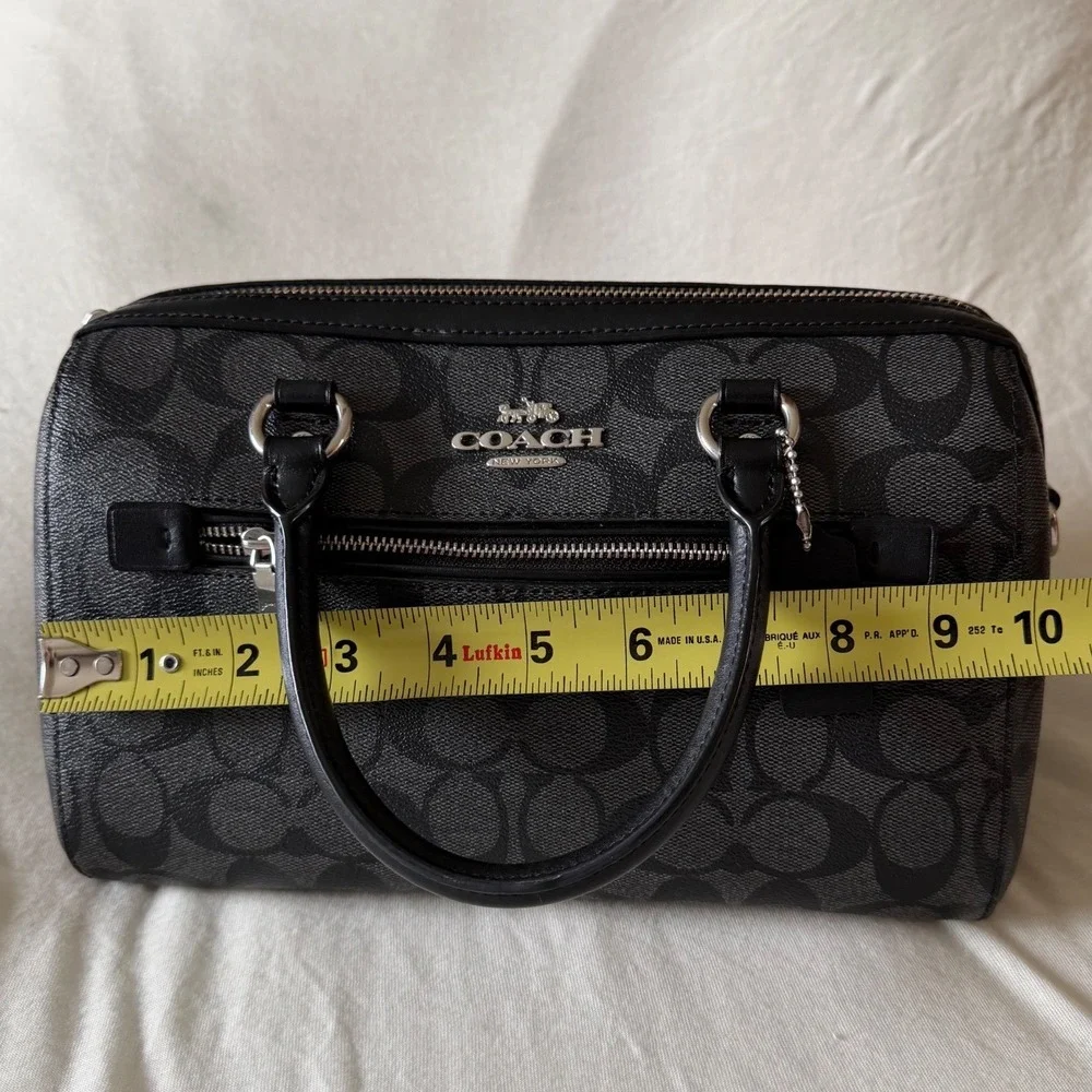 Coach Black and Charcoal Signature Satchel